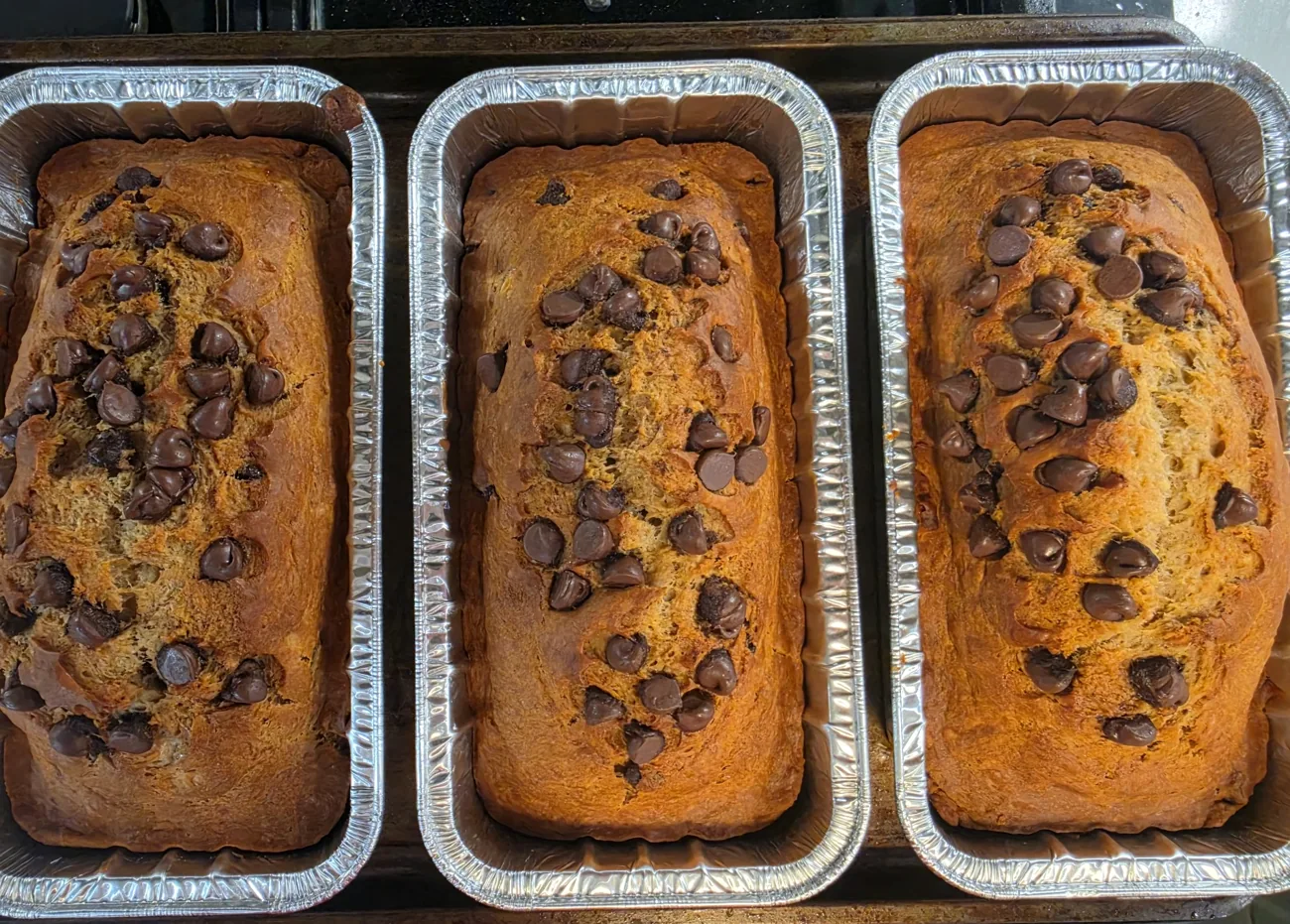 Pan artesanal banana con chocolate